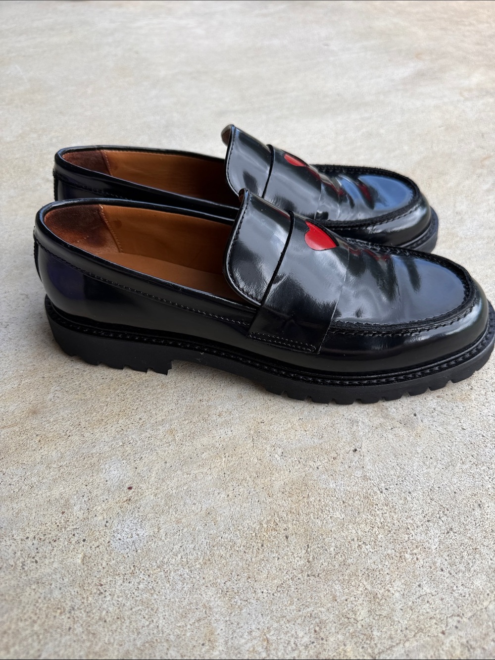 Thursday boot co Penny Loafers with Red Heart Accent - Picture 7 of 9